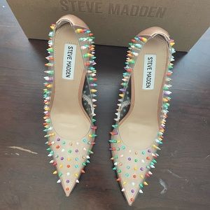 STEVE MADDEN Vala Rainbow Studded Pumps-*New*